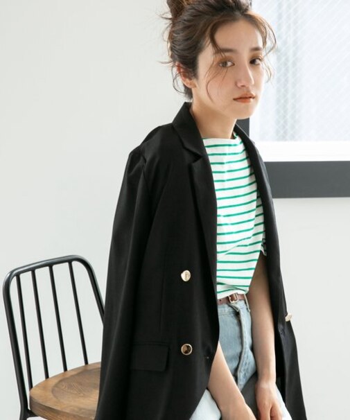 LB.04／ボーダーワイドドロップTシャツ半袖