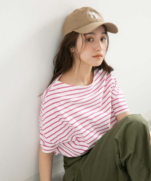 LB.04／ボーダーワイドドロップTシャツ半袖