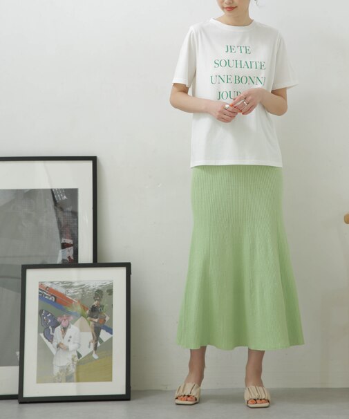 LB.04／リブフレアニットスカート