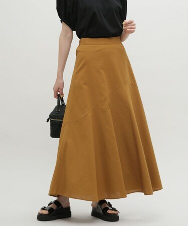 LB.03／リネンブレンドフレアーマキシスカート