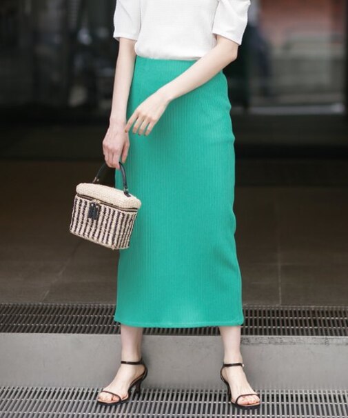 LB.03／ブライトリブタイトスカート