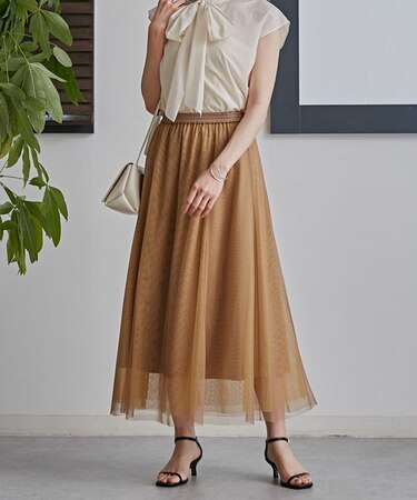 LB.03／リバーシブルチュールギャザースカート