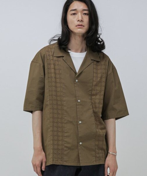 LB.04／ジャガード切り替えシャツ 半袖