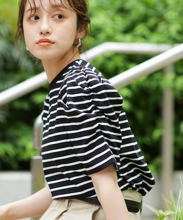 LB.04／ボーダーパワショルカットソー