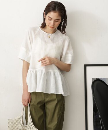 LB.03／パール釦ラミーブラウス