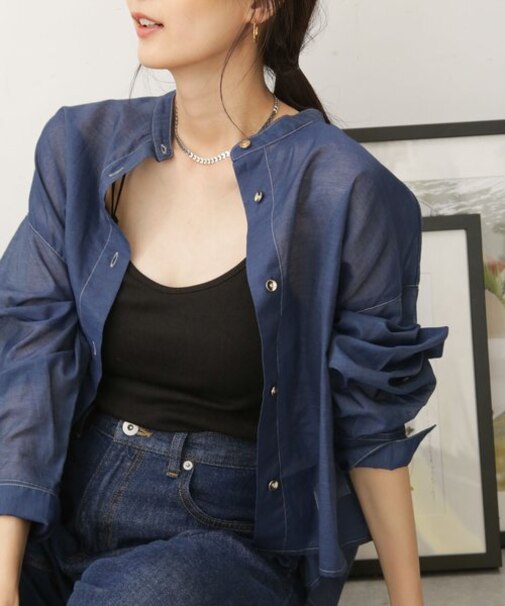 LB.04／WEB限定 シアーデニムオーバーシャツ