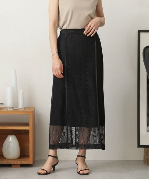 LB.03／ラッセルレースIラインスカート(セットアップ可)