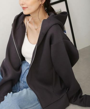 WEB限定 テックダンボールダブルジップBIGパーカ男女兼用