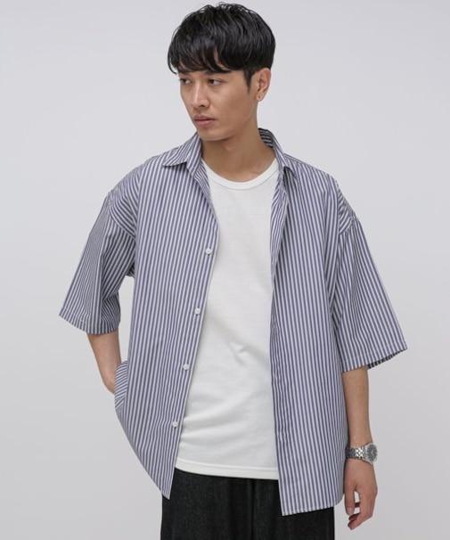 「大人のワイドシャツ」レギュラーカラー 半袖