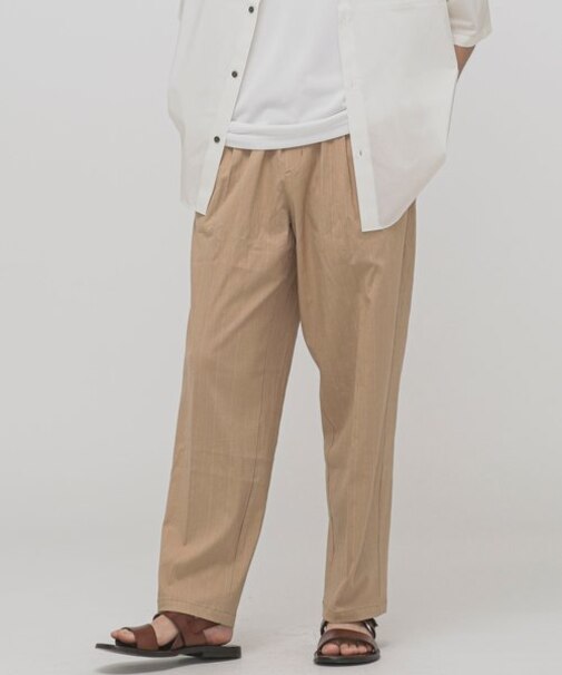 リネンブレンドイージーリラックスパンツ