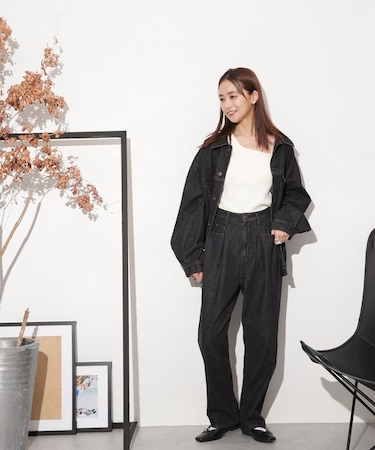 WEB限定／インタックデザインセミワイドデニム（セットアップ可）