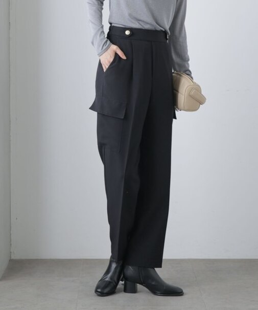 センタープレスカーゴポケットパンツ