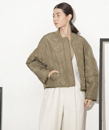 撥水キルティングショートブルゾン