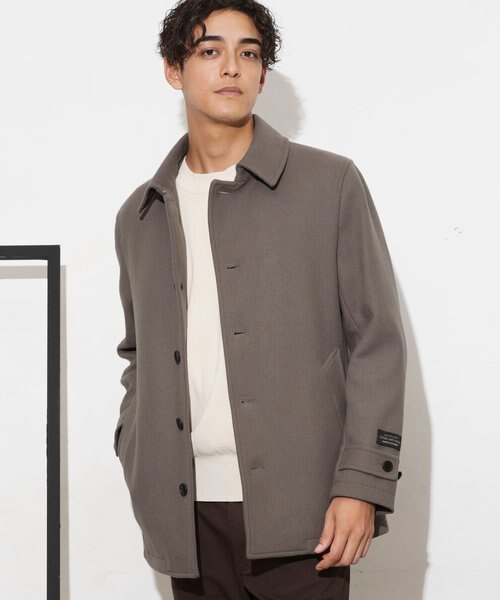 nano universe SUPER140’Sダブルメルトンシングルピーコート SUPER140'S」ダブルメルトンシングルピーコート｜ナノ・ユニバースの