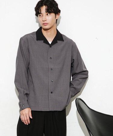 クレリックオープンカラーシャツ