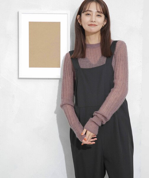 シアーモヘヤリブニットプルオーバー