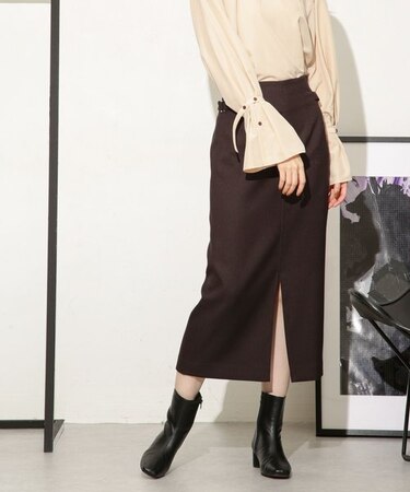 ツイードIラインスカート(セットアップ可)