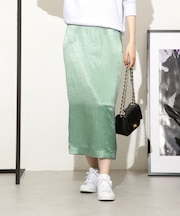 ヘビーサテンIラインスカート