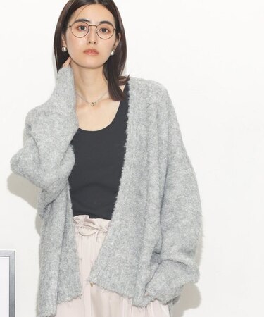ブークレニットトッパーカーディガン