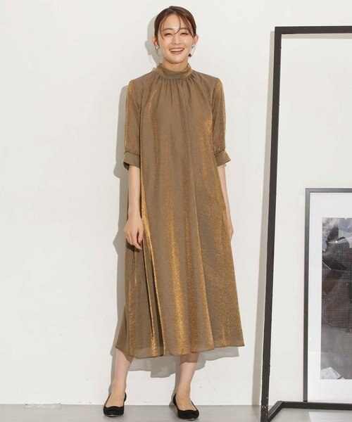 Kaene/シャンブレーAラインドレス　ブラック kaene公式オンラインストア シャンブレーAラインドレス / 100768