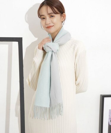 カシミヤ100％ダブルフェイスストール