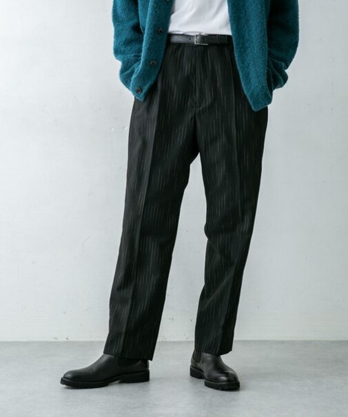 ｢HOTEL PALACE(オテル パラス)｣レインストライプ テーパード スラックス