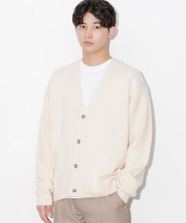 コンビゲージVネックカーディガン