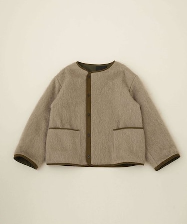 ES:S／NO COLLAR TRIM LINER JACKET