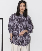 ドレープパターンシャツ 長袖