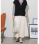 サイド切り替えサテンスカート