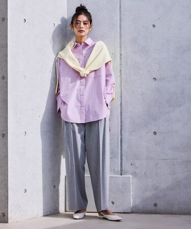 トロストレッチ2タックワイドパンツ（セットアップ可）