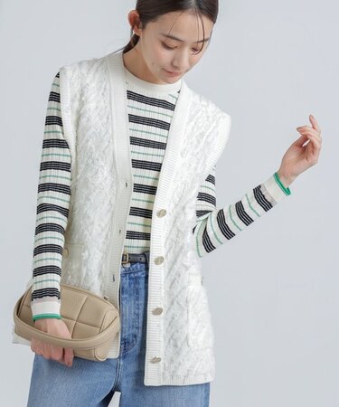 フリンジニットベスト(セットアップ可)