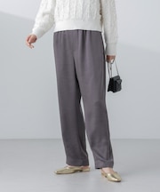 サテンセミワイドイージーパンツ