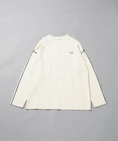 beats per minute／配色ステッチクルーネックニットソー