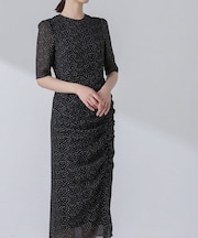 kaene／ラメドビースリットドレス