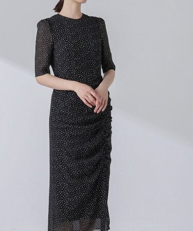 kaene／ラメドビースリットドレス