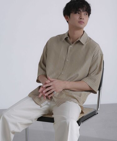 「大人のワイドシャツ」レギュラーカラー　半袖