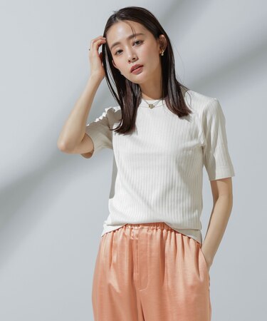 Anti Soaked(R) 汗染み防止 クルーネックリブTシャツ