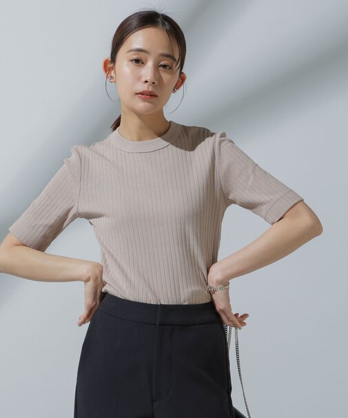 Anti Soaked(R) 汗染み防止 クルーネックリブTシャツ