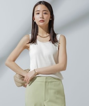 Anti Soaked(R) 汗染み防止 リブタンクトップ