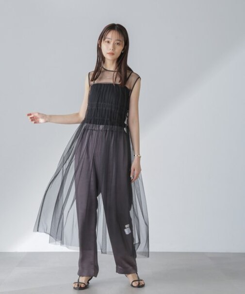 ギャザーチュールワンピース