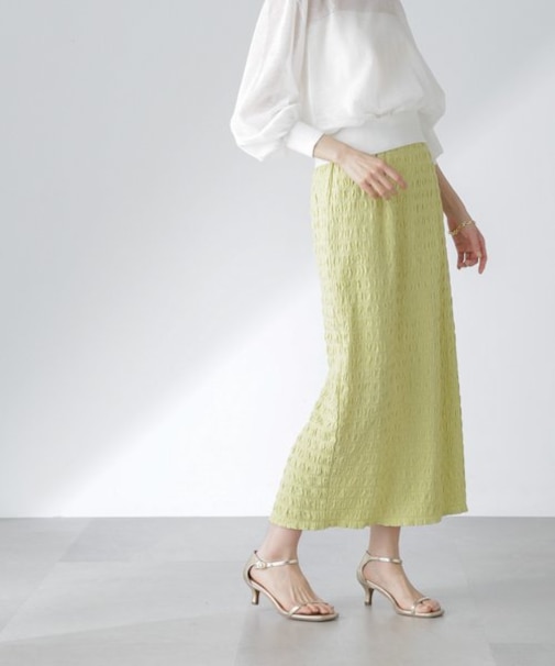 フクレシャーリングタイトスカート（セットアップ可）