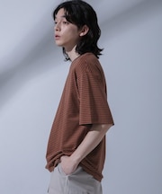 Anti Soaked(R)  汗染み防止 ボーダークルーネックTシャツ