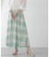 シアーチェックランダムタックスカート