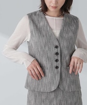 スラブメランジコンパクトジレ（セットアップ可）