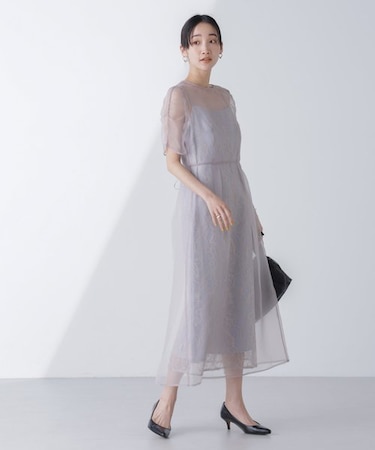 kaene/オーガンエプロンレースドレス