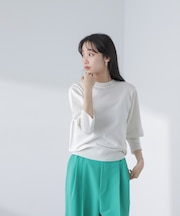 前後2wayボータイ半袖サマーニット