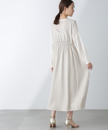 前後2wayギャザー切り替えワンピース