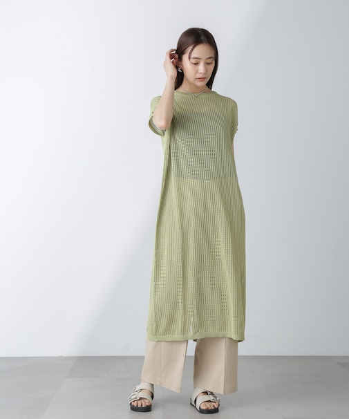 前後2wayメッシュワンピース