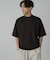 シルケットポンチワイドモックネックTシャツ